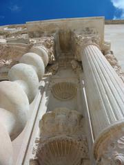Main entrance columns of Santa Faç Monastery in Alicante