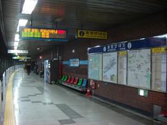 Sungshin Women's University subway station platform with passengers