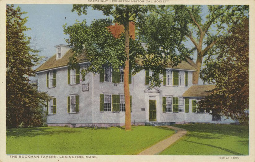 Historic Buckman Tavern exterior in Lexington, Massachusetts