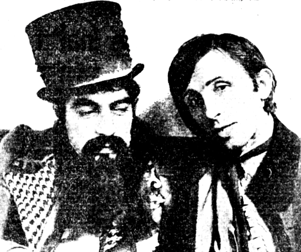 Paul Sava and Virgil Ogășanu as Khlestakov in Lucian Pintilie's Government Inspector at Bulandra Theater 1972
