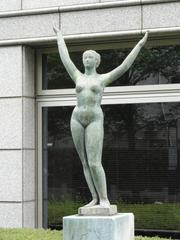 Statue at Bunka Gakuen University in Shinjuku, Tokyo, Japan
