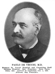 Portrait of Paolo De Vecchi, M.D., surgeon at St. Joseph's Hospital in San Francisco