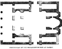 Ground plan of the Monastery Church at Daphni from A History of the Holy Eastern Church