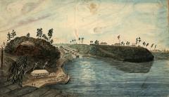First eight locks of the Rideau Canal North entrance from the Ottawa River in 1834