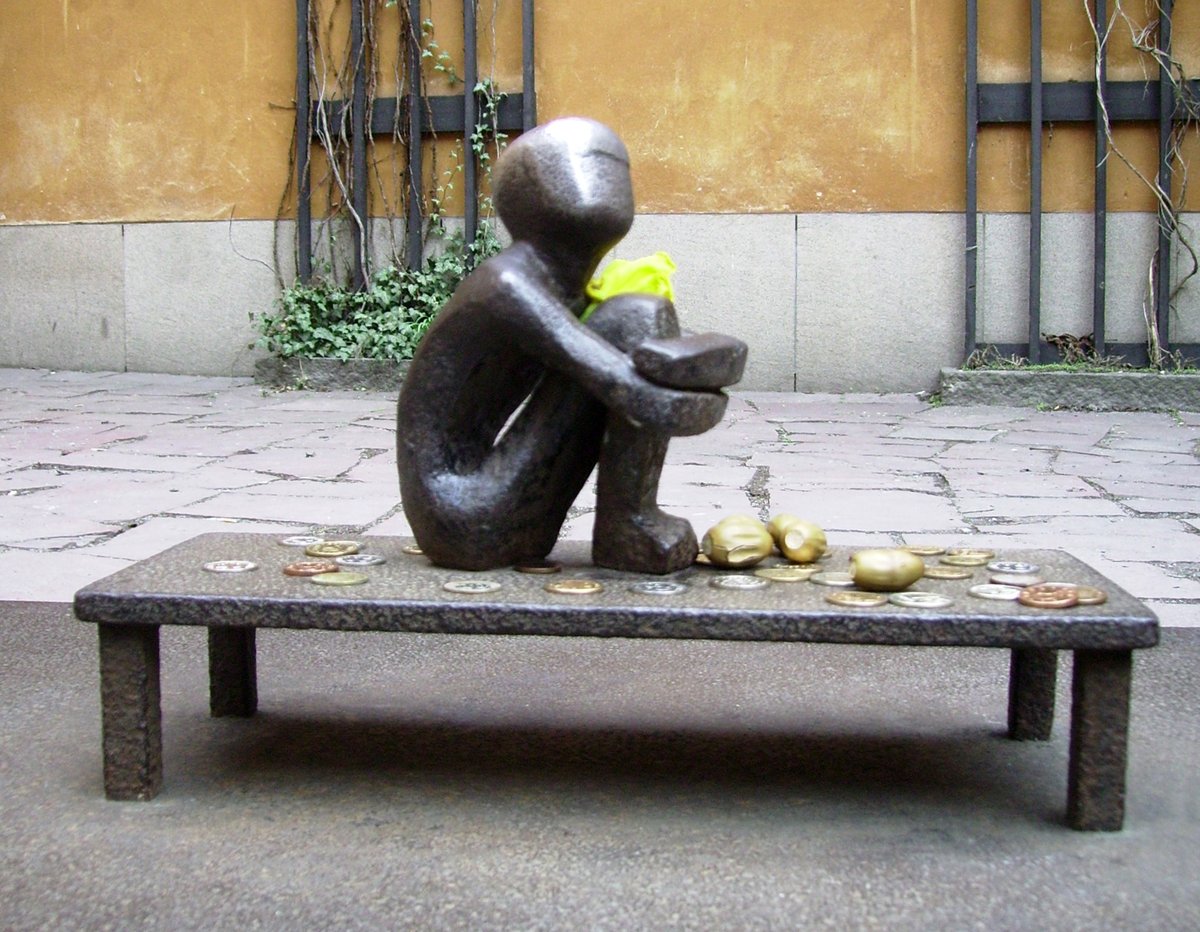 Järnpojke sculpture in Stockholm, Sweden