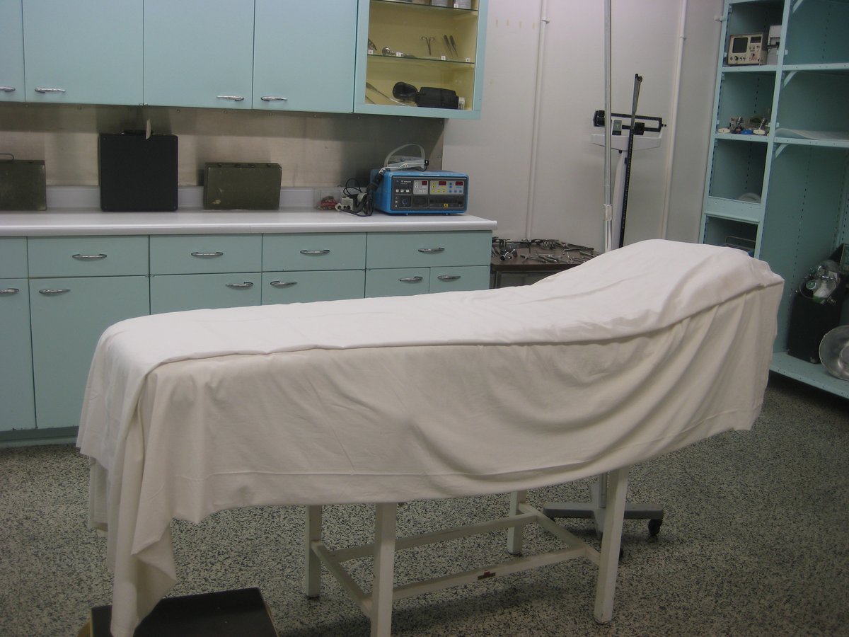 Hospital bed inside the Diefenbunker underground bunker