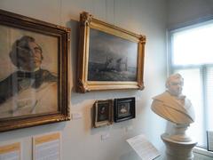 Interior view of the Cygnaeus Gallery in Helsinki with classical paintings on the walls