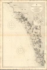 Nautical chart of the west coast of India from Cape Ramas to Alvagudda, 1914 edition