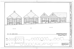 Martin Luther King Jr. National Historic Site drawing showing 472-550 Auburn Avenue and 39 Boulevard Avenue in Atlanta