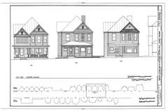 Martin Luther King Jr. National Historic Site architectural blueprint showing buildings at 472-550 Auburn Avenue and 39 Boulevard Avenue in Atlanta