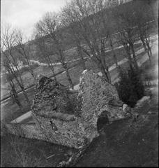 Ruins of Nydala Abbey and Bondkyrkan church southeast view