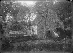 Ruins of Nydala Abbey and Bondkyrkan church towards the east after conservation