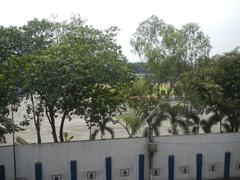 Santolan-Annapolis MRT Station platform and tracks in Quezon City near Camp Crame and Philippine National Police headquarters along EDSA highway