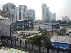 Santolan–Annapolis MRT Station entrance and platform along EDSA Highway in Quezon City, Philippines near Camp Crame