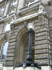 Cunard House building in Liverpool with clear sky