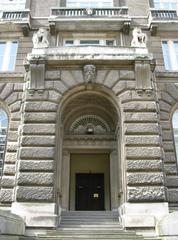 Art Deco entrance door of Cunard House in Liverpool