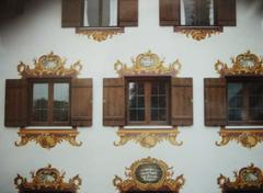 Traditional building mural in Oberammergau, Bavaria
