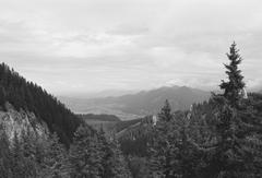 Scenic landscape view of Laber Mountain near Oberammergau captured on Kodak 100 TMax film with Leica Elmarit-R 2.8/28mm lens