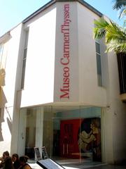 Exterior view of Museo Carmen Thyssen Málaga modern building with clear sky