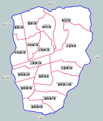 Administrative district map of Jungnang-gu, Seoul Special City