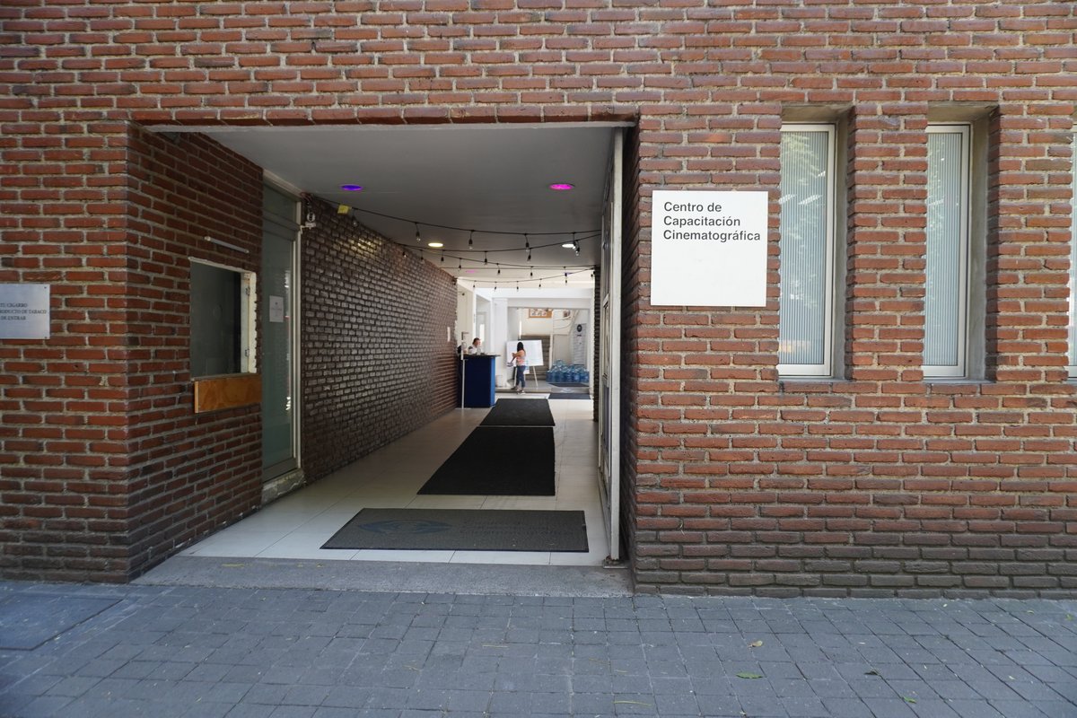 Entrance of the Centro De Capacitación Cinematográfica in Mexico City, Mexico