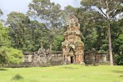 Ancient Khmer city ruins near Angkor Wat in Siem Reap, Cambodia