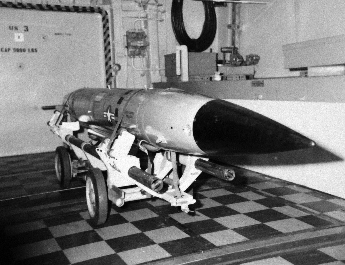 Handling of AQM-A supersonic target drone on USS John F. Kennedy CVA 67 in Mediterranean Sea in 1969