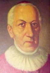 Portrait of Tomás Diéguez de Florencia, Peruvian religious and political leader, wearing clerical attire