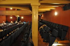 Interior view of Stadttheater audience room in Landsberg am Lech with elegant seating and ornate architectural details