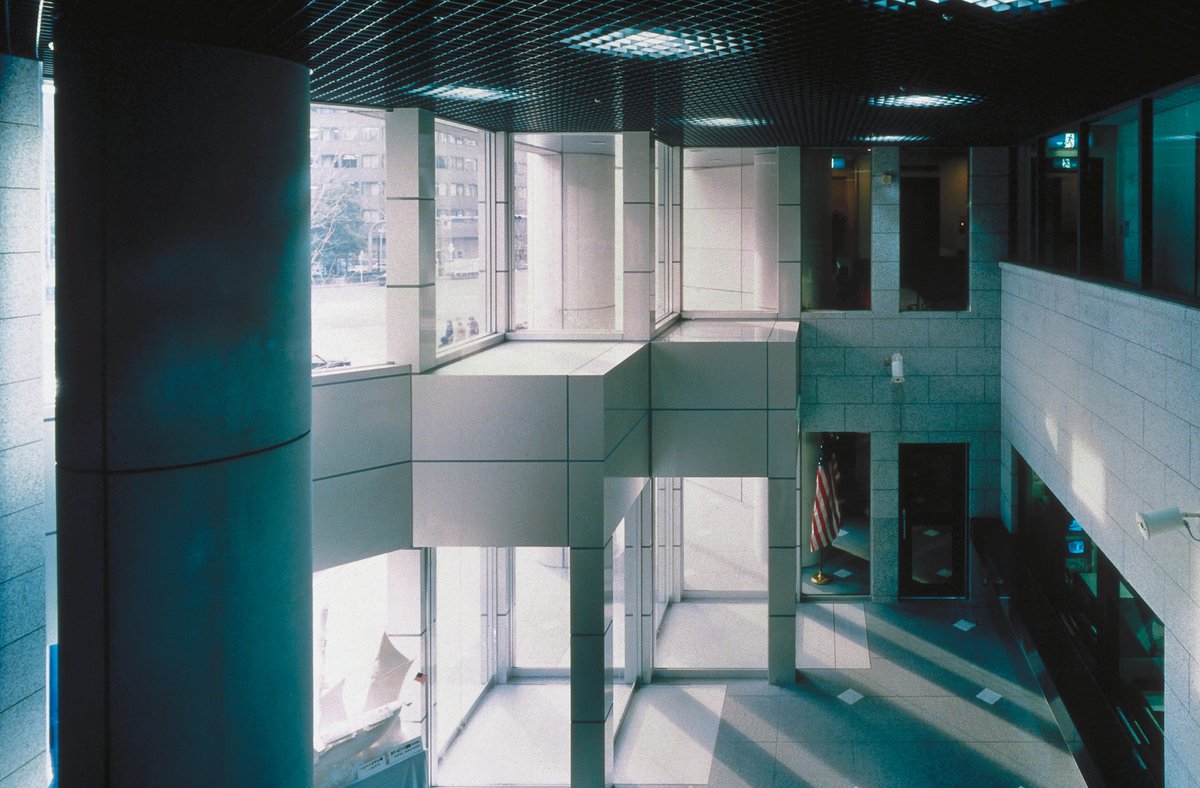 Consulate office building in Osaka, architectural slide from 1987