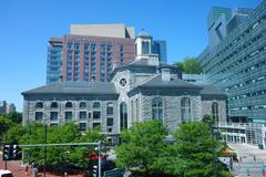 Exterior view of Charles Street Jail in Boston, Massachusetts