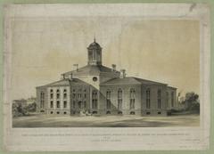View of the new jail under construction for Suffolk County in Massachusetts at Charles and North Grove Streets, Boston