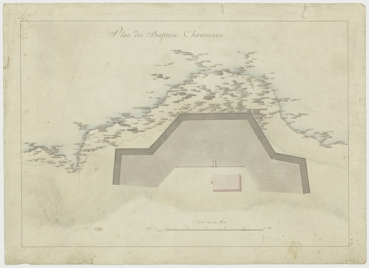 Historical sketch of the Chavonnes battery fortification plan