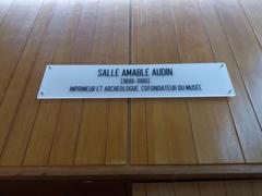 Plaque dedicated to Amable Audin in Lyon's Musée Lugdunum
