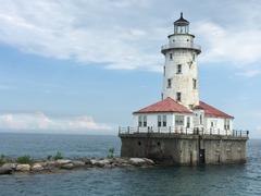 Chicago Harbor Lighthouse on a sunny day