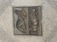 Ancient Roman mosaic artwork from Palais Massimo featuring intricate geometric patterns and vibrant colors