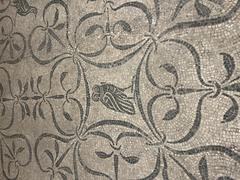 Ancient mosaic artwork depicting intricate patterns and figures at Palais Massimo
