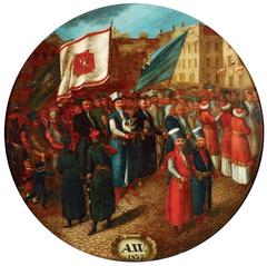 Procession of the king of marksmen Sebastian Glixelli in 1787