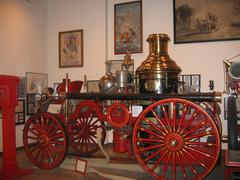 Early 1900s horse-drawn steam fire engine at NY Fire Museum