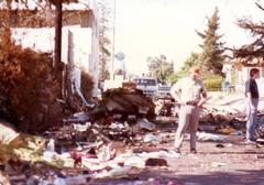 Wreckage of PSA Flight 182 crash site on September 25, 1978