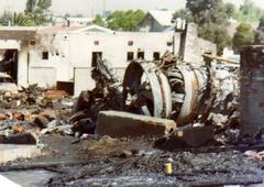 Wreckage of PSA Flight 182 crash site in 1978