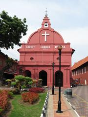 First Church of Melaka, historic Dutch church built in 1753, featuring colonial architecture