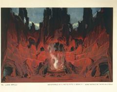 Set design for act II, scene II of Mefistofele opera by Arrigo Boito