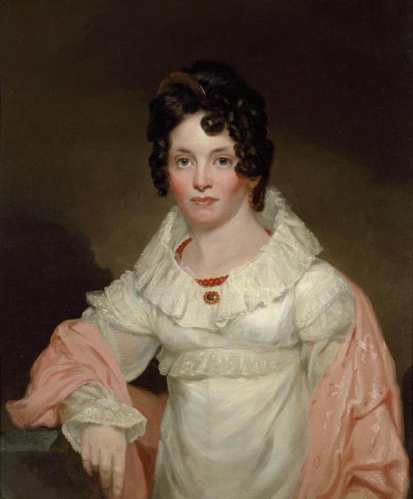 Portrait of Mrs. Robert Young Hayne (Rebecca Brewton Motte Alston) painted by Samuel F.B. Morse around 1820
