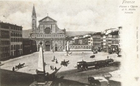 Florence Santa Maria Novella train station with tram in front