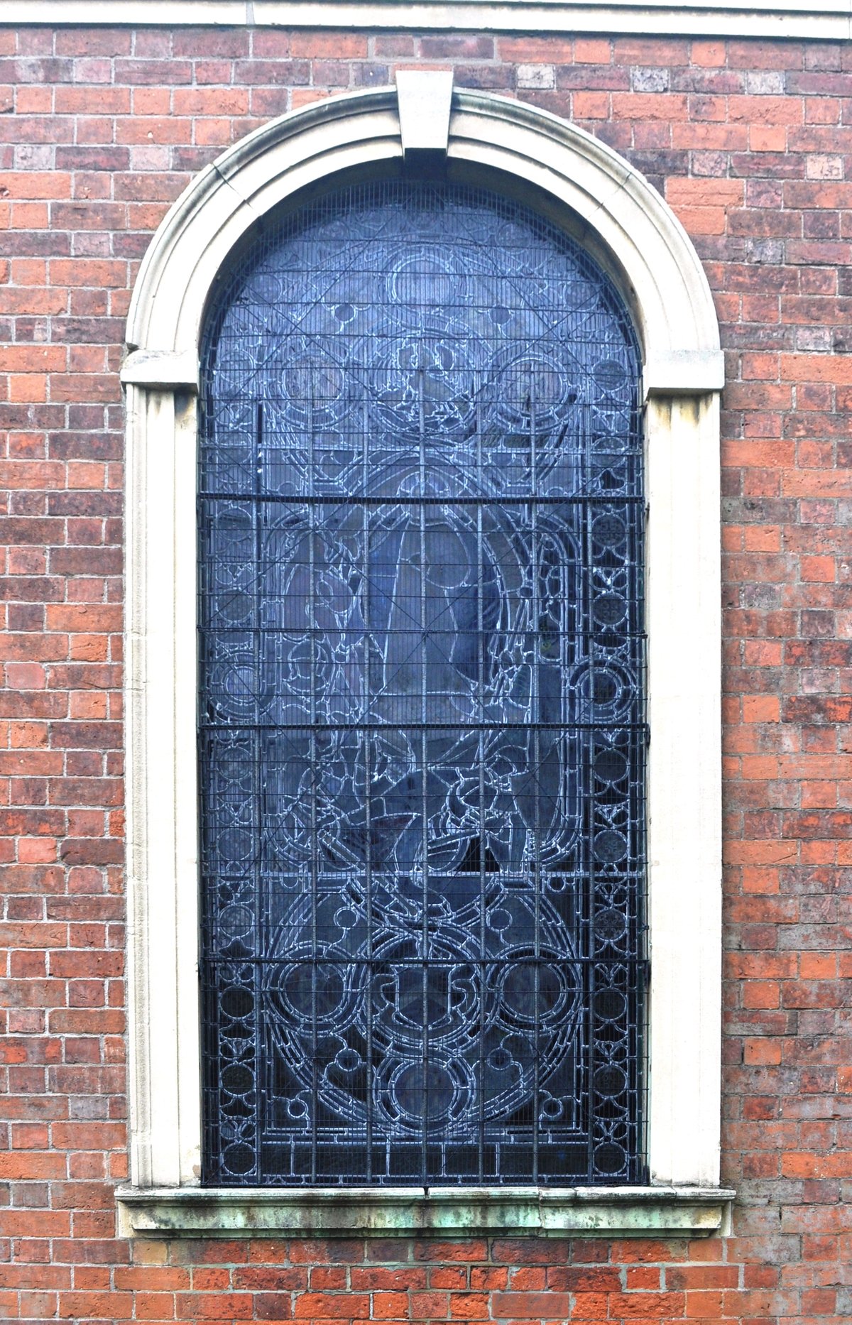Stained glass window in the Church of the Ascension, a listed building in Hall Green, Birmingham