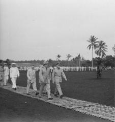 Arrival of Lieutenant-Governor-General H.J. van Mook in Batavia, Dutch East Indies, December 8, 1947