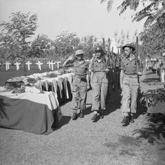 Mass reburial ceremony of war victims at Menteng Poeloeh Cemetery in Batavia on April 5, 1948