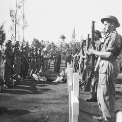 Massive reburial ceremony of war victims at Menteng Poeloeh Cemetery in Batavia on April 5, 1948