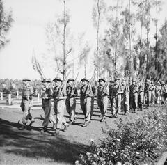 Massive reburial ceremony of war victims at the Menteng Poeloeh Cemetery in Batavia on April 5, 1948